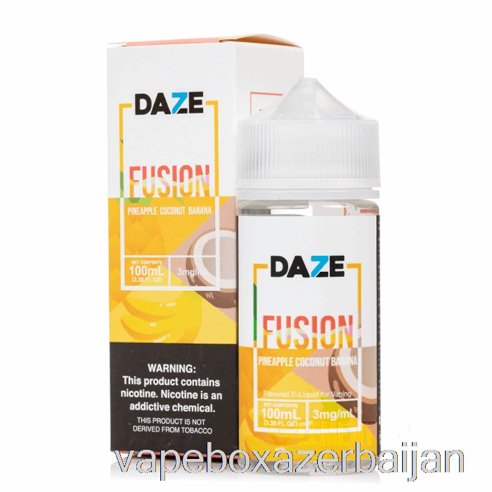 E-Juice Vape Pineapple Coconut Banana - 7 Daze Fusion - 100mL 0mg